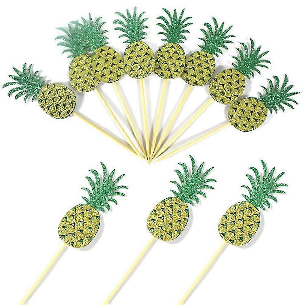 Cake Topper Pineapple Fruit Design for Cake Decoration 16Pcs Set
