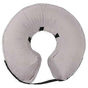Protective Inflatable Collar for Dogs and Cats - Soft Pet Recovery Collar Does Not Block Vision Grey M JH2