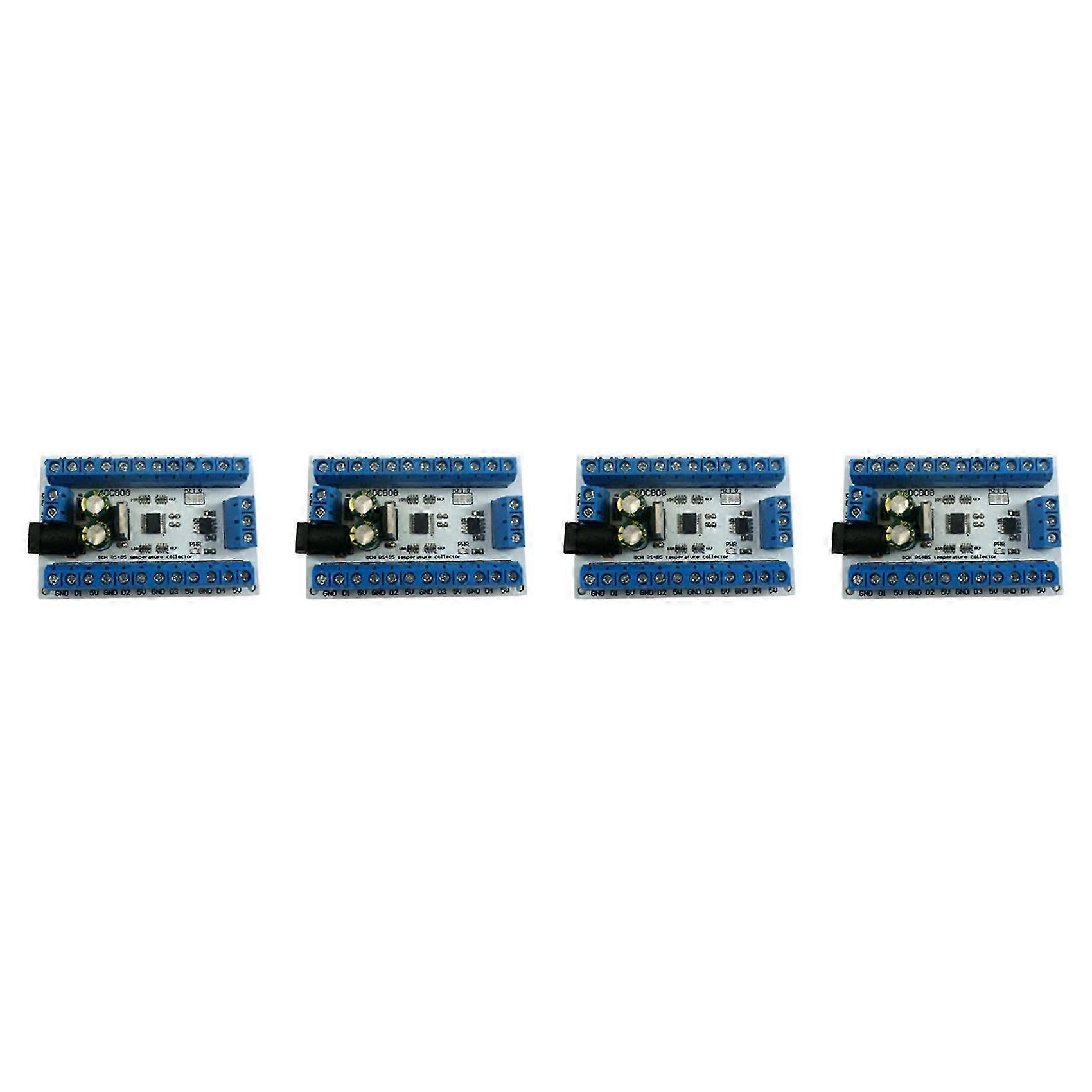 4X ELETECHSUP 8Ch Ds18B20 Rs485 Modbus Rtu Temperature Control Sensor Remote Digital Module PLC R4DCB08