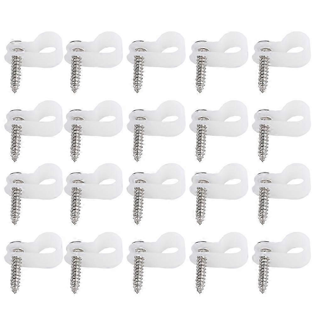 R-Type Plastic Wire Clip for Fixing 100Pcs Practical Cable Ties Organizer