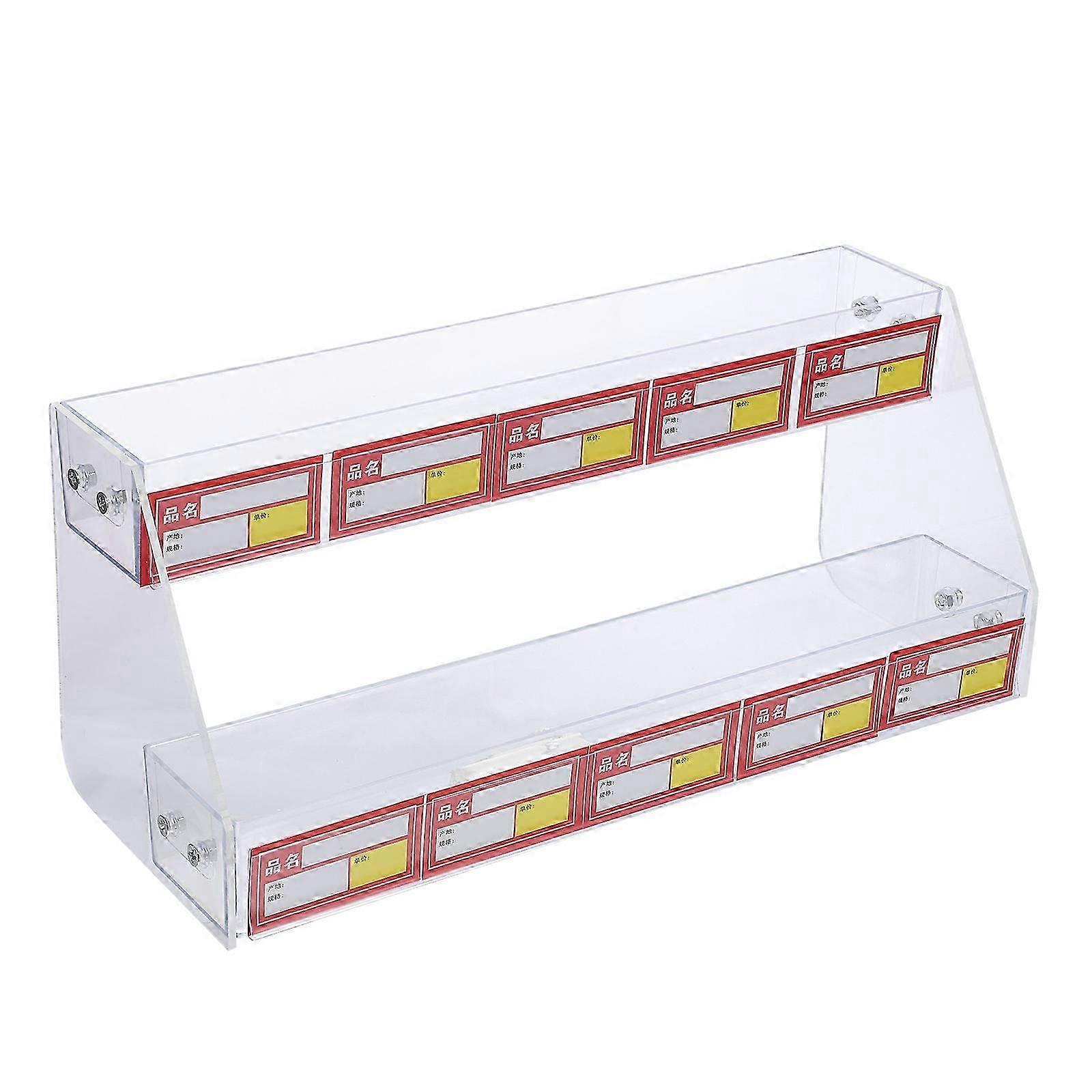 Shop Use Transparent Display Rack with Durable 2-Layer Design 5Sets