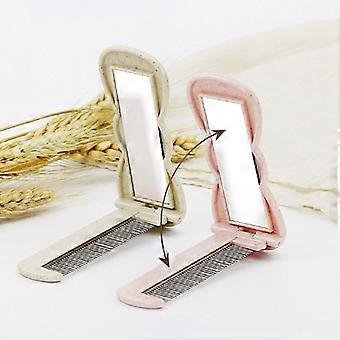 Spazzola per capelli pieghevole professionale Pettine per capelli Spazzola per capelli portatile Specchio pettine tascabile compatto per il viaggio