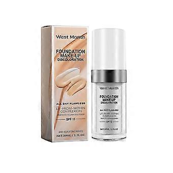 West & Month Temperature Change Concealing Foundation Moisturizing Natural Concealer Lasting Moisturizing Smear-Proof Makeup Foundation Liquid