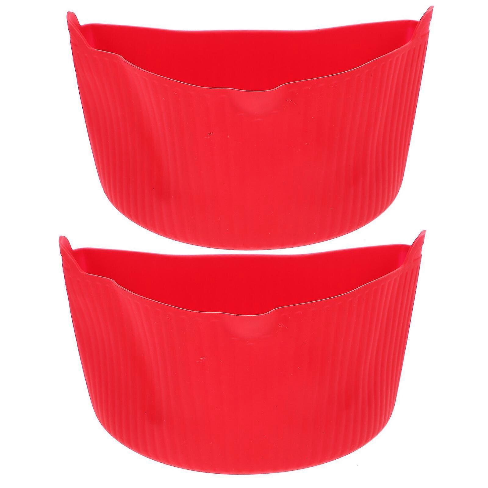 2Pcs Multi-function Cooker Liner Slow Cooker Divider Household Silicone Insert Cooking Accessory
