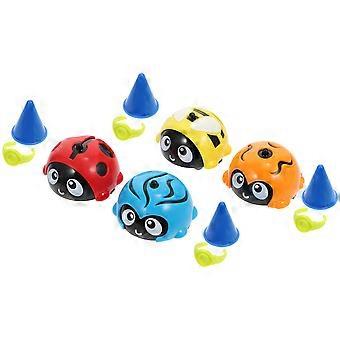 Kids Outdoor Tops Toys Plastic Gyro Insect Shape 4Pcs Playthings