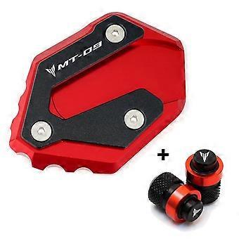 Logo compatible withYamaha mt 09 MT-09 MT09 SP 2021 2022 2023 Accessories Motorcycle Side Stand Extension Kickstand Plate Tire Valve Caps