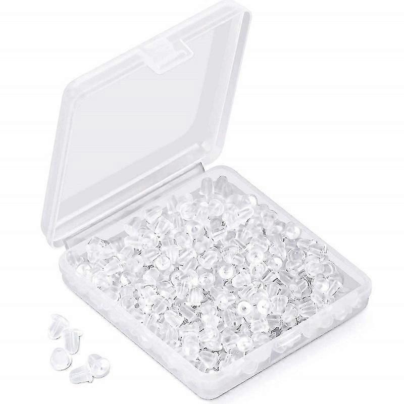 1200pcs Silicone Earring Backs Soft Transparent Ear Cushions