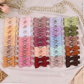 50 Pieces 25 Colors Baby Hair Clips Fully Lined No Slip for Fine Hair,Baby Barrettes,Hair Accesories for Baby Girls,Toddler Hair Clips,Infant Bows,Hai