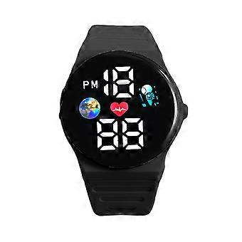 Spaceman Kinderuhr Silikonarmband ergonomisches Design LED großer runder Bildschirm genaue Zeitanzeige stilvolle Uhr