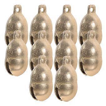 Golden Copper Dog Collar Bells for Decoration 40Pcs Pet Collar Hanging Bells