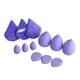 12-Piece Makeup Sponge Set in Pink, Purple, Gray and Black for Flawless Foundation and Concealer Application