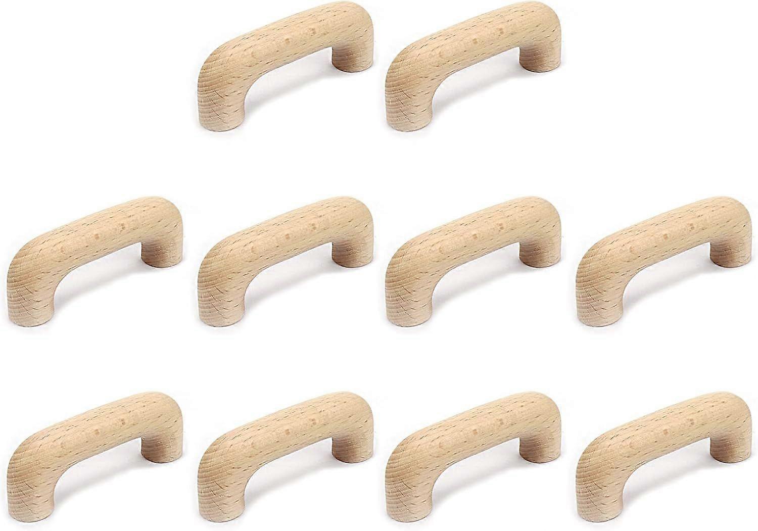 2-1\\/2" Hole Centers Wood Unfinished Drawer Knobs Pulls Handles, Kitchen