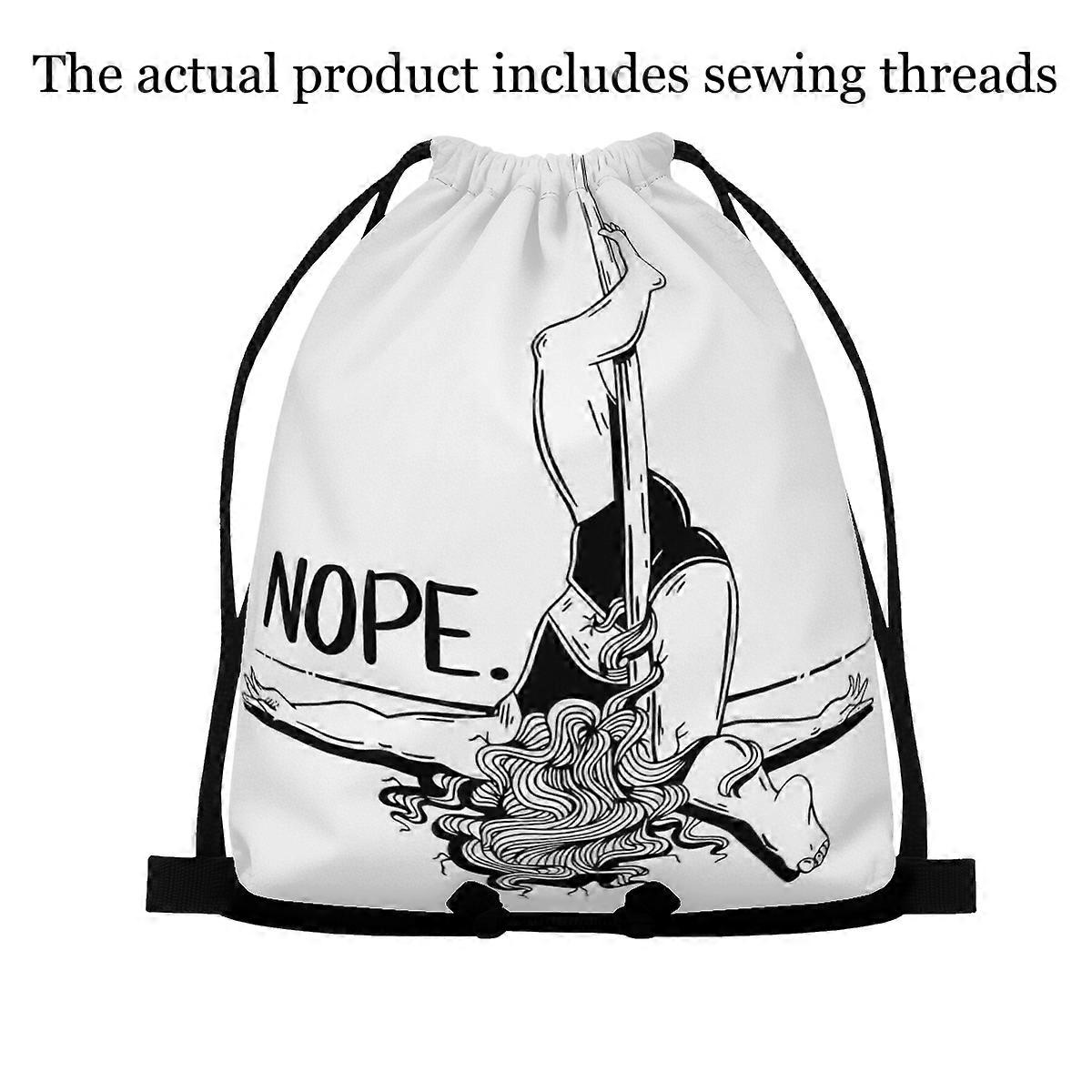 Bold Poledancer Original Multi Size Double Side Printing Drawstring Backpack - Classic Solid Sack for Daily Use-Pqasd
