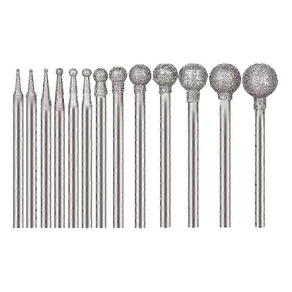 Diamond Grinding Burs Mounted Set 13 Pcs with Mandrel