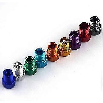 5-pack cykeldäcksadapter Presta till Schrader för standardpump Grön
