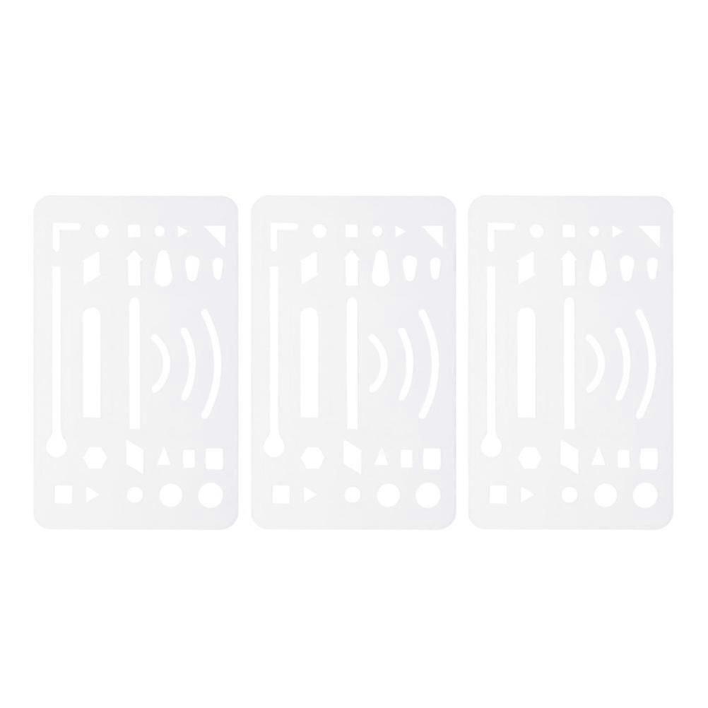 3pcs Erasing Shield Plastic Drawing Template Shield Drafting Tool Drawing Eraser Template For Mechanical Drawing And Engineering Design