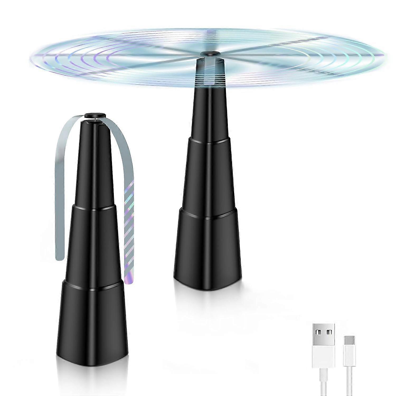2Pcs USB Rechargeable Extendable Fly Fans For Tables