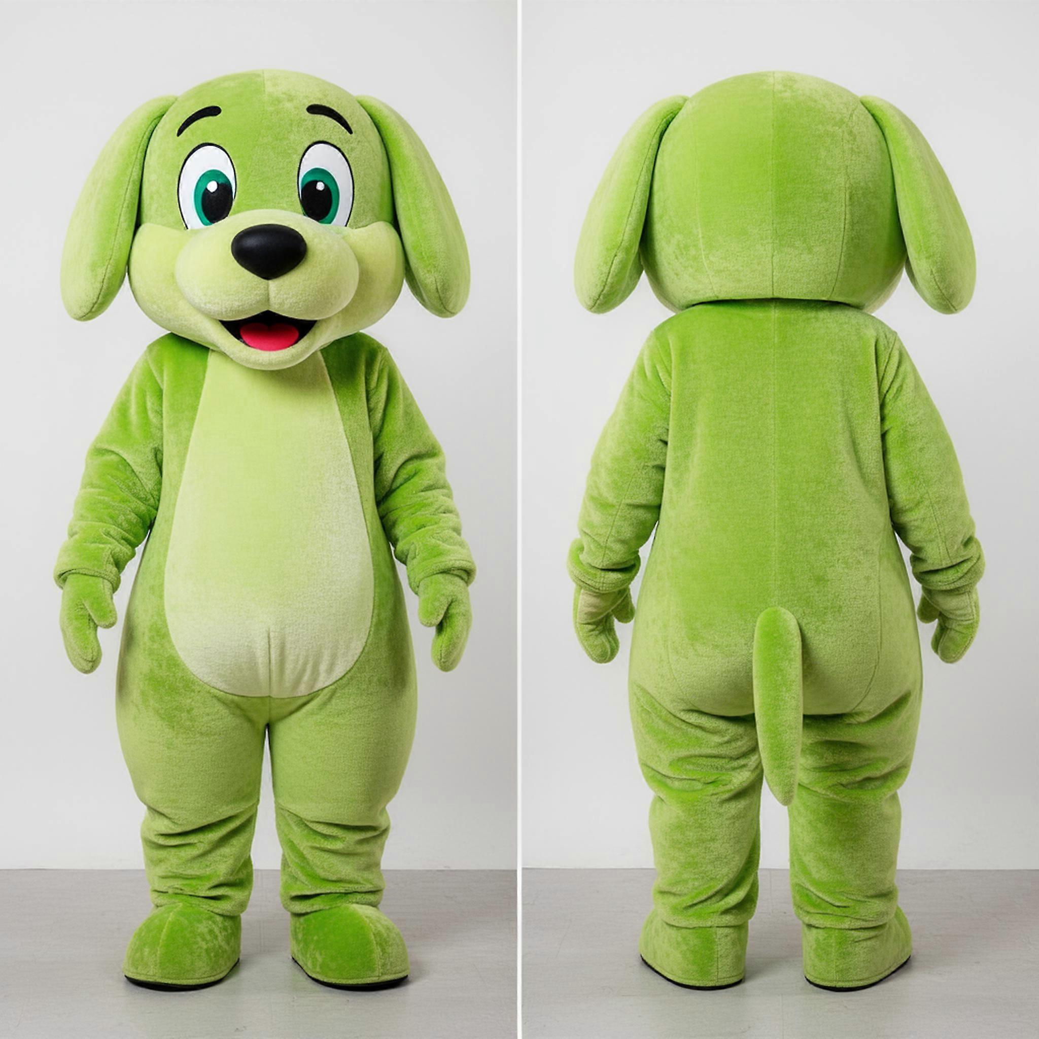 MASTICOT Lime Green Cuddly Dog Mascot