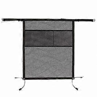 Safe Driving Dog Car Barrier, Backseat Net with Mesh Storage