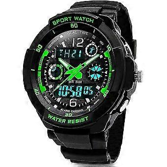 Digital Watches For Kids Boys50m Waterproof Outdoor Sports Analogue Watch With Alarm/timer/dual Time Zone/led Light