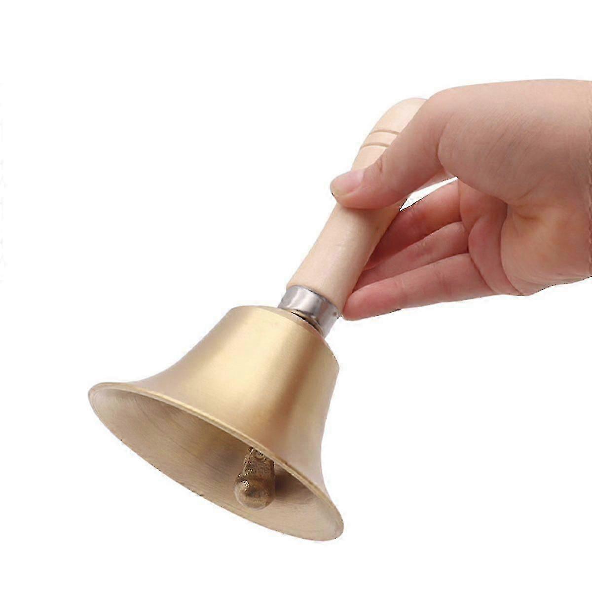 Super Loud Solid Brass Hand Call Bell