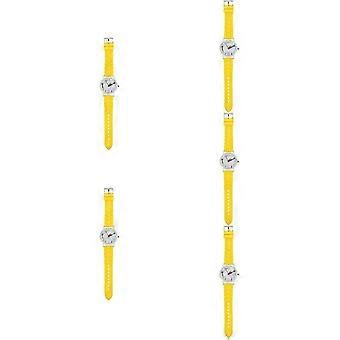 Relógio de pulso estudantil com pulseira ajustável para decoração, conjunto de 5 peças