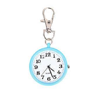 Pocket Watch Necklace Sky-Blue Pendant Chain for Decoration 2Pcs
