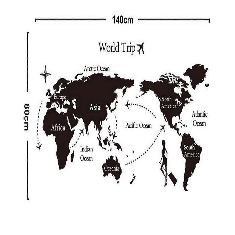 Map Wall Decals for Wall Decoration Creative Map
