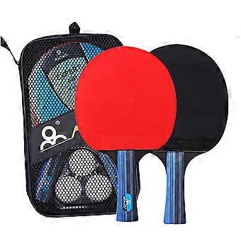 Table Tennis Racket Set with Double Side Rubber for Sports Use