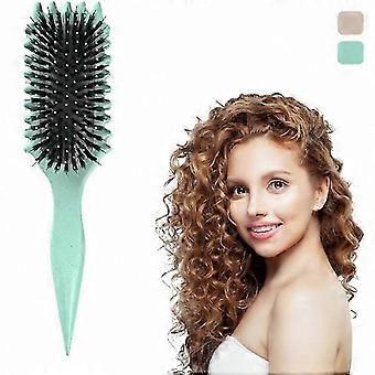 Curly Hair Care Brush with Boar Bristles for Enhanced Curl Definition