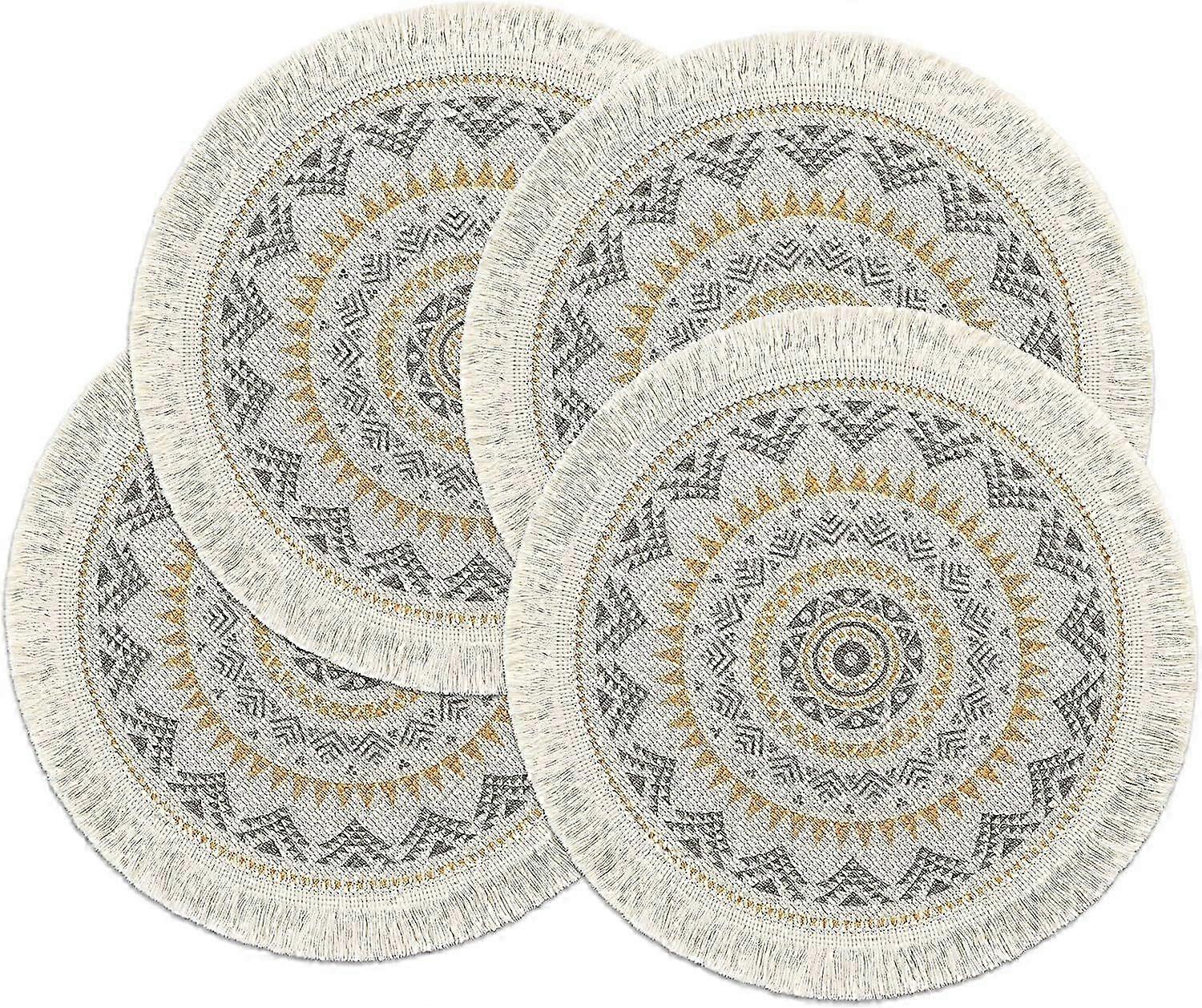 Boho Cotton Woven Placemats Set