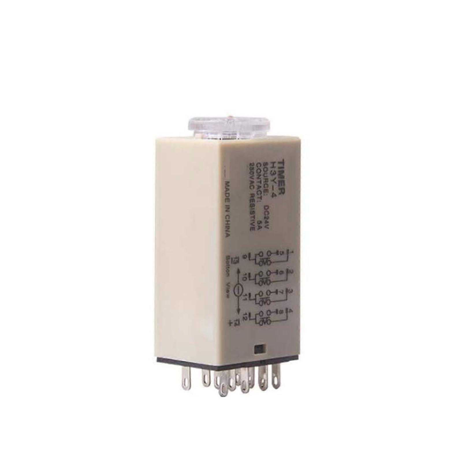 H3Y4 Time Delay Relay DC12V 060s Adjustable Timer Relay for Automation Precise Time Control