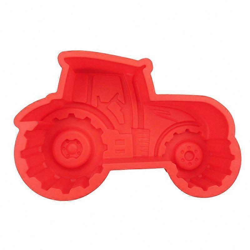 Fun Tractor Designs - Red Silicone Cake Mold Box Baking Pan