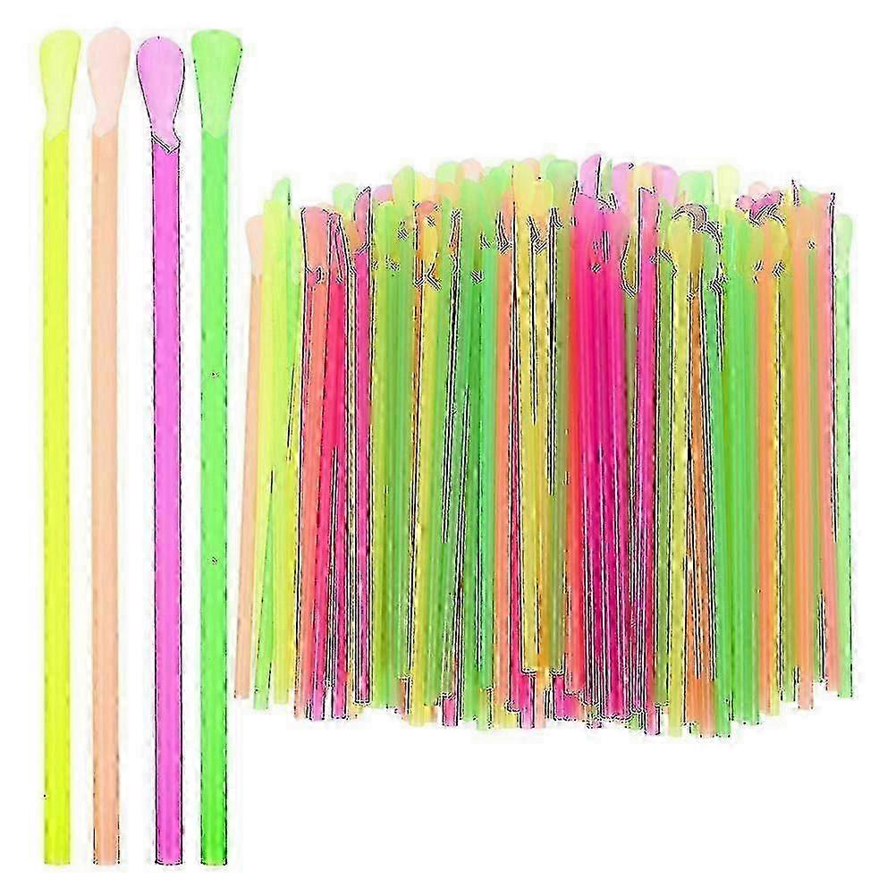 400pcs Disposable Spoon Straws