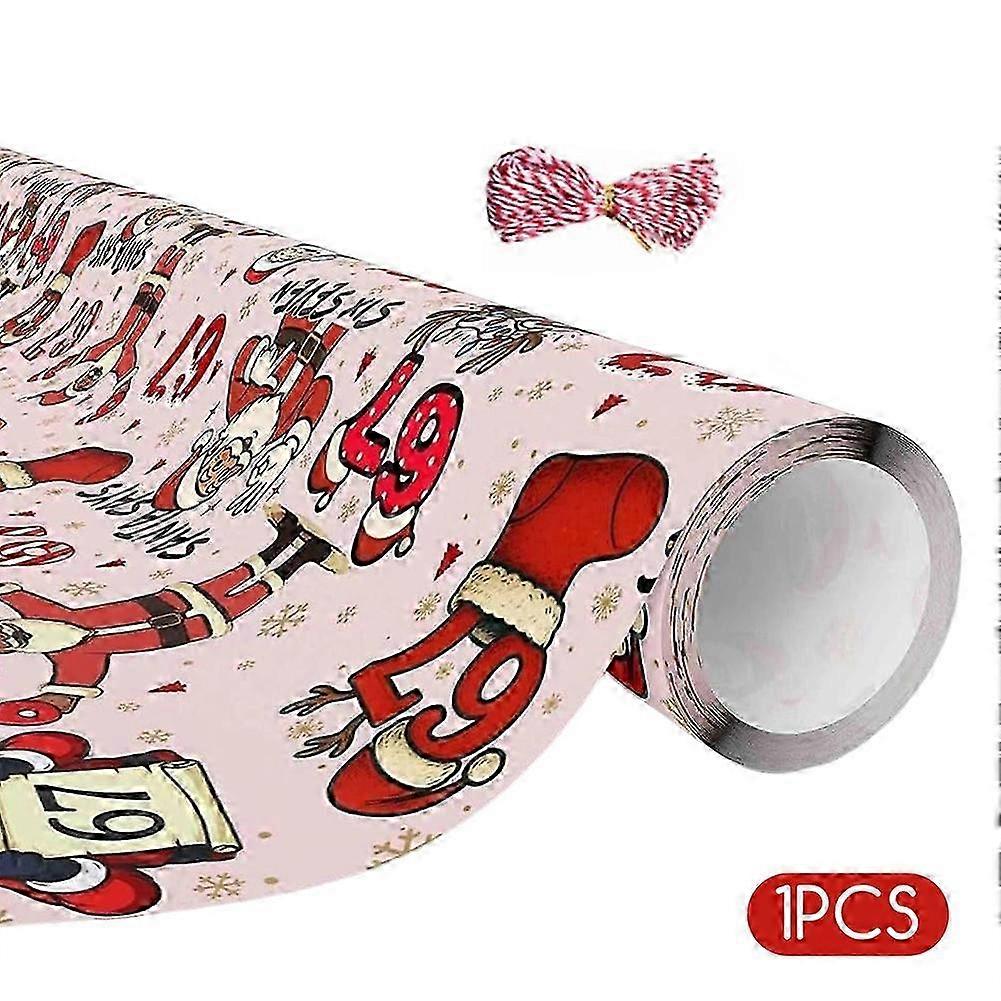 67-Sheet Xmas Meme Wrap Roll