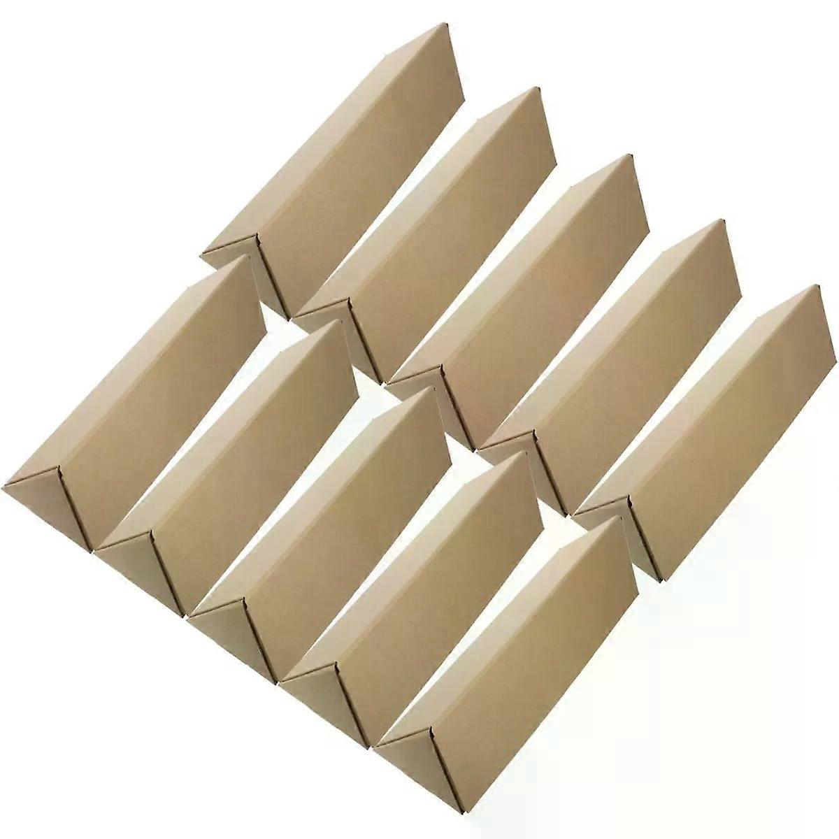 10pcs Triangular Kraft Mailing Box for Transportation and Packaging