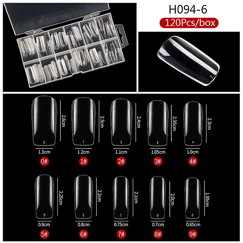 120pcs Poly Nail Gel Nail Dual Forms Finger Extension Uv Builder Nail Tips Tools