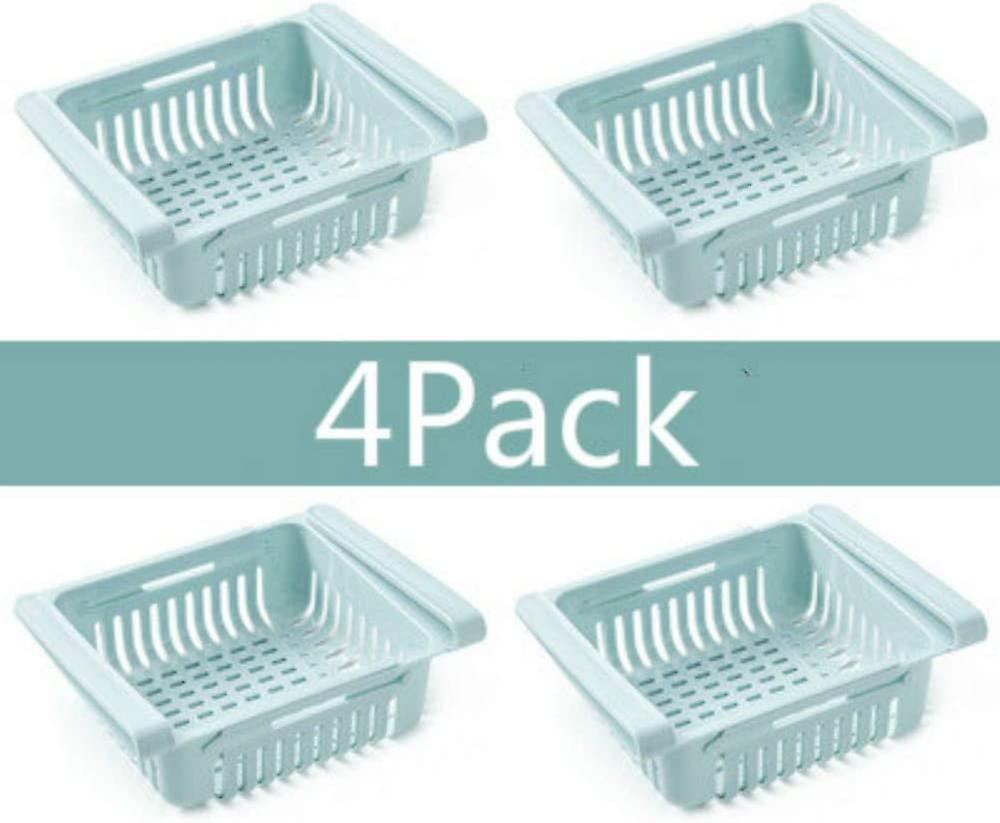 Drawers, Adjustable Storage Shelf Fridge Partition Layer Organizer, Pull-out Fridge Drawer Organizer