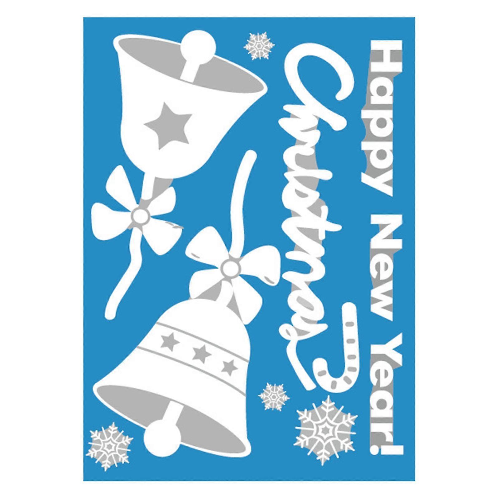 9 Pcs Electrostatic Christmas Window Decal Sticker No Trace Xmas