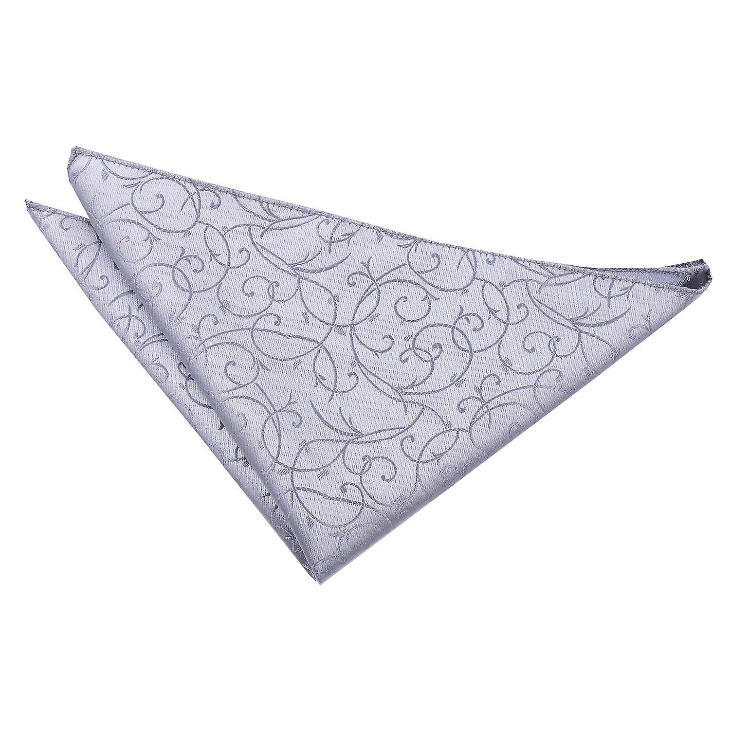 Silver Swirl  Pocket Square