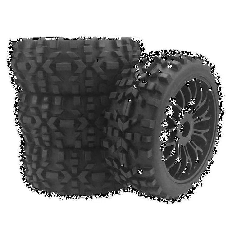 4pc Rc Buggy Wheels And Tyres With Hex 17mm Wheels Rims 1/8 Scale Off-road Car For 1:8 Rc On-road B