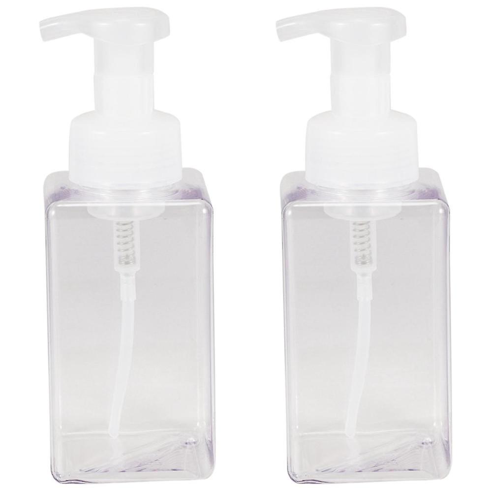 2 Pack Foaming Soap Dispenser 15oz Refillable Foam Liquid Hand Soap Empty Plastic Pump Bottle Conta
