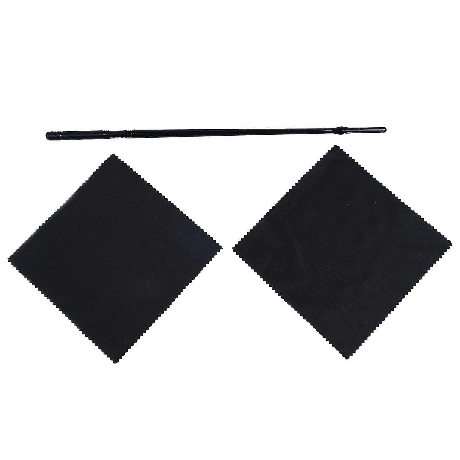 Flute Cleaning Kit, Flute Cleaning Rod with 2 Cleaning Cloths for Woodwind Instruments 1 Flute Cleaning Rod with 2 Cleaning Cloths