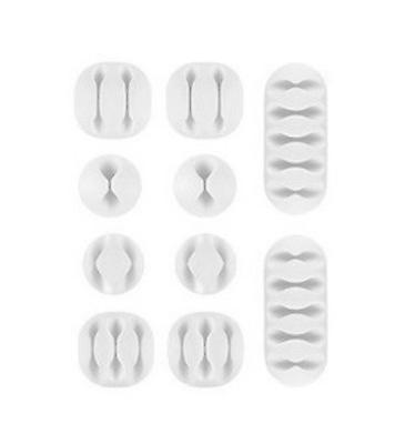 10-piece Multi-purpose Cable Management Cable Organizer Set (white)