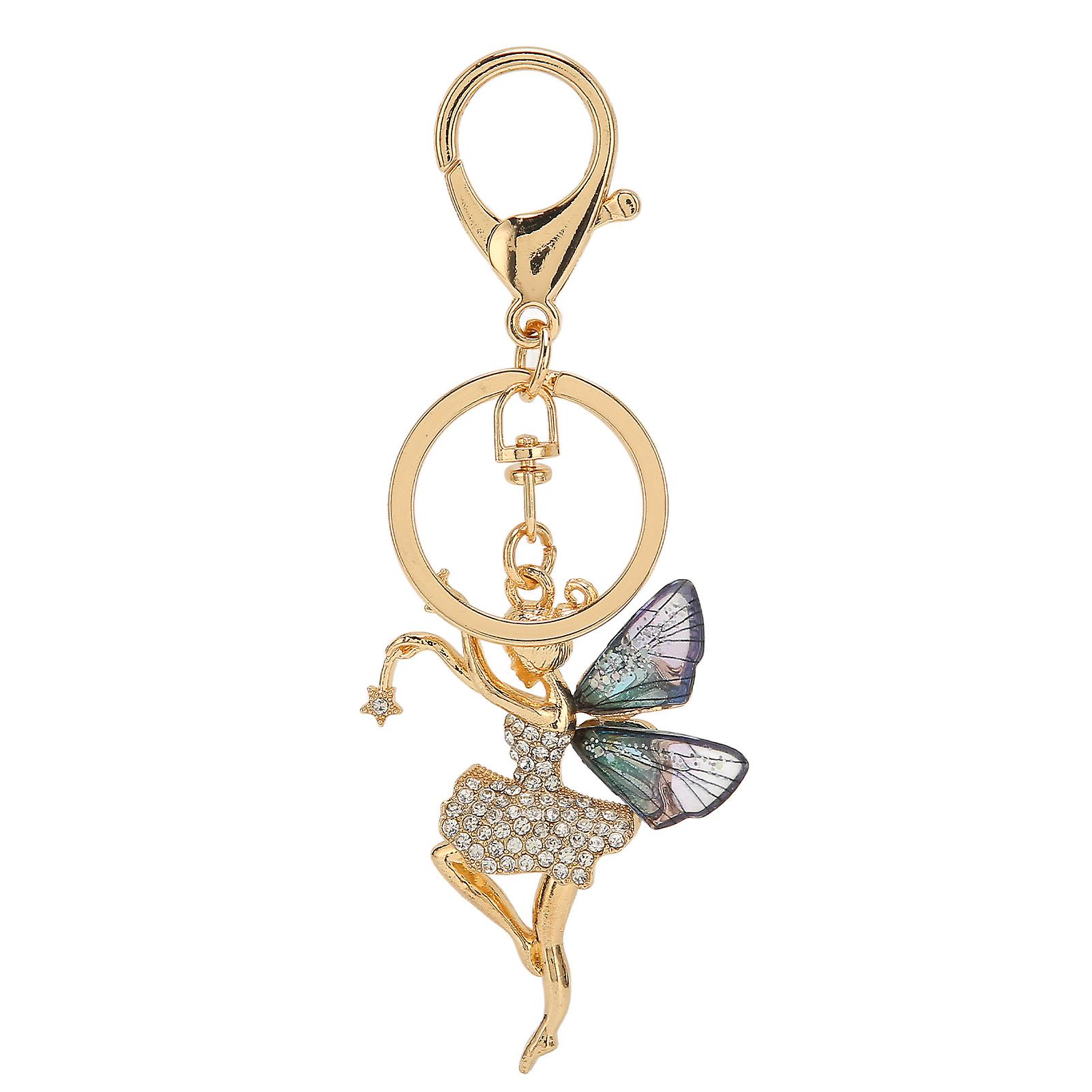 Portable Fairy Keychain Decorative, Beautiful Gift Ideal for Handbag, Backpack, Dark Blue