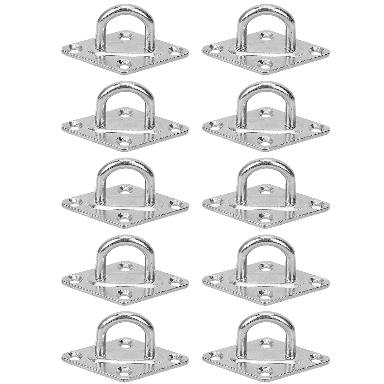 10pcs M5 4 Holes Diamond Shape Eye Hooks 304 Stainless Steel for Boat