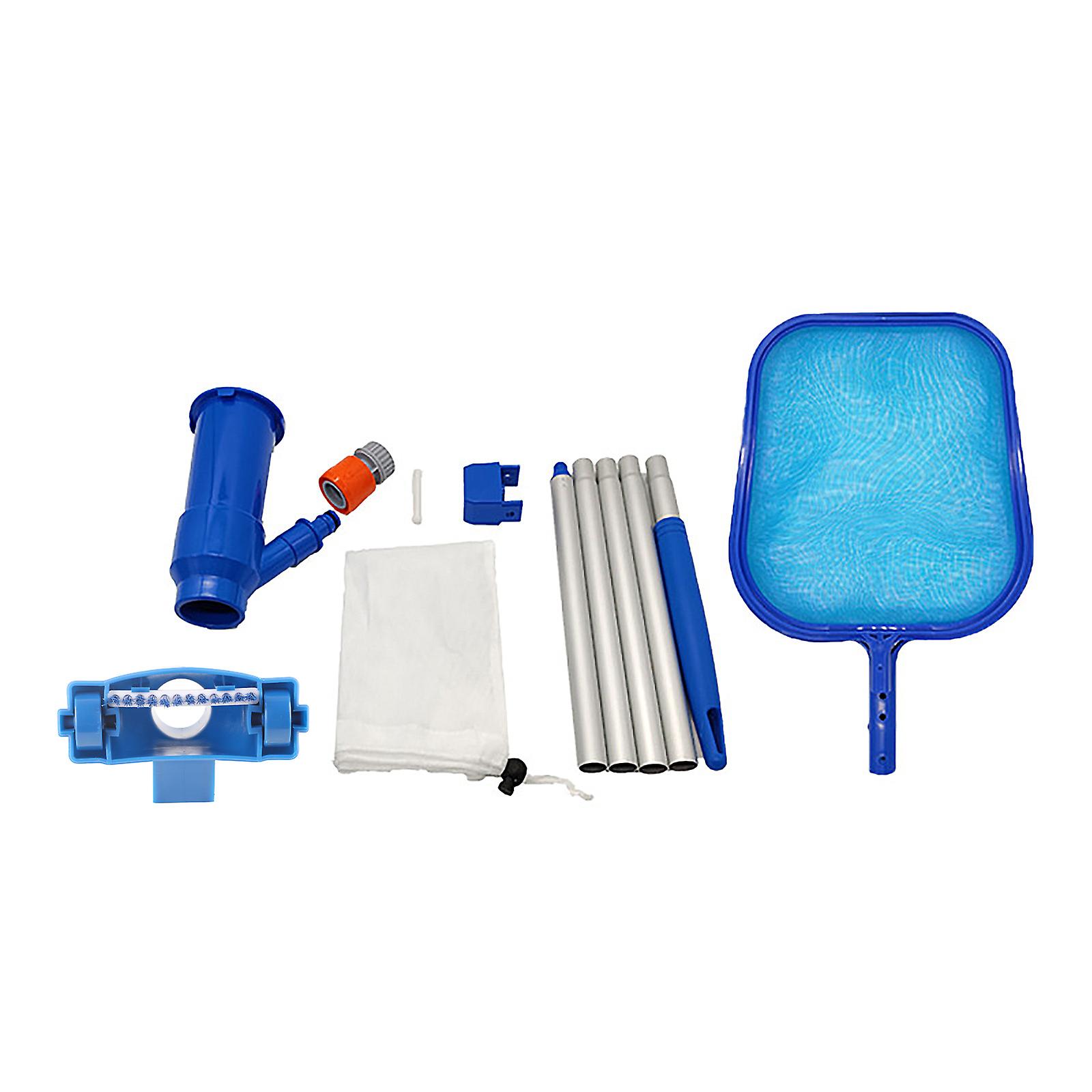 Complete Pool Cleaning Kit with Vacuum, Net, and Brush for Pools & Spas