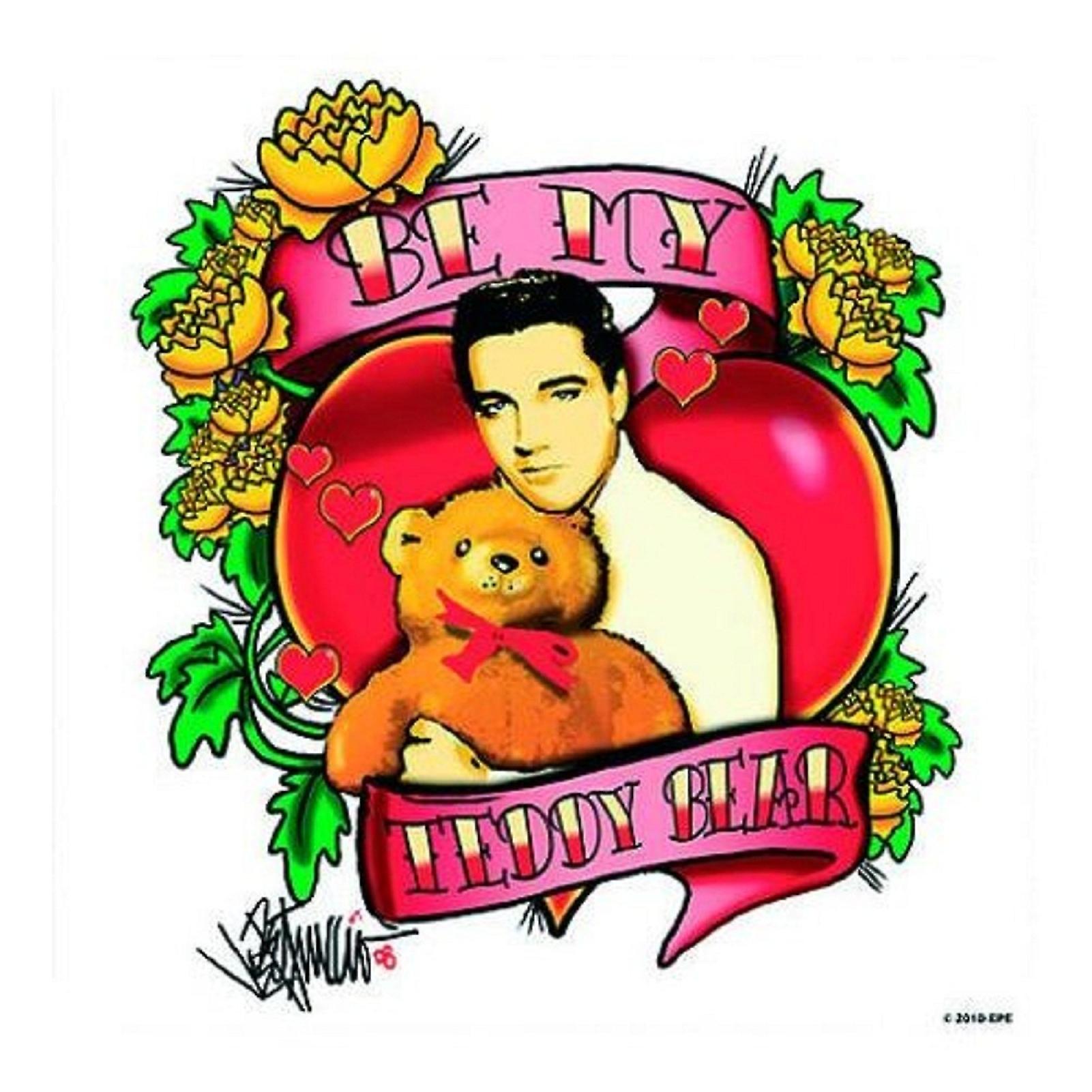 Elvis Presley Coaster Be My Teddy Bear Official 9.5cm x 9.5cm single drink
