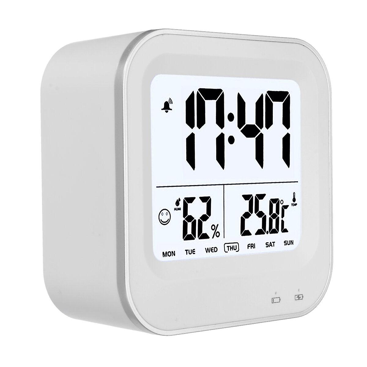 Luminous Silent Humidity Temperature Alarm Clock Lcd Display Alarm Clock