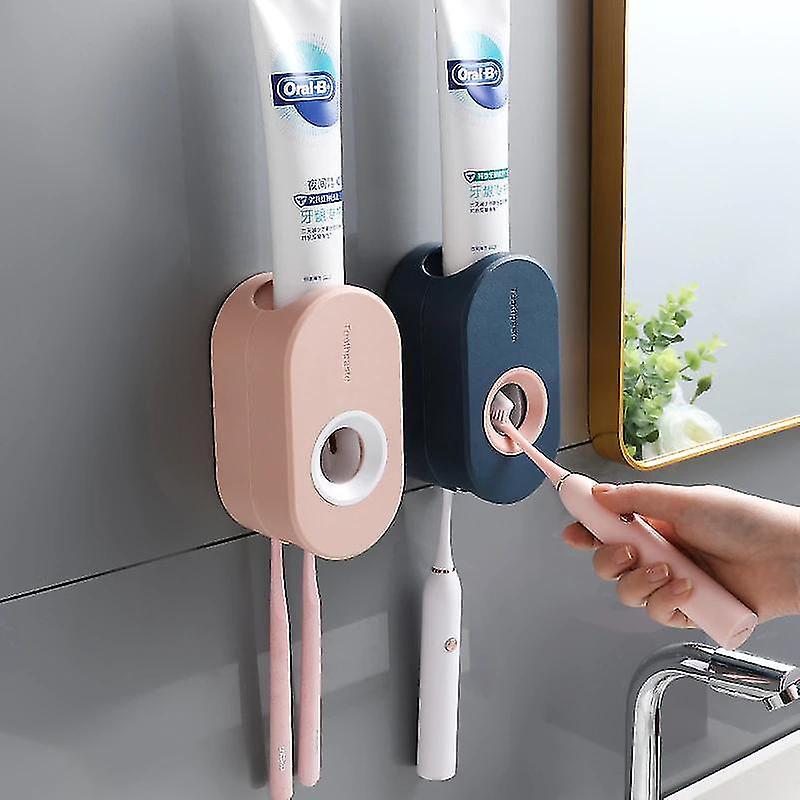 Toothbrush holders 2 pieces automatic toothpaste toothbrush holder plastic electric toothbrush holde